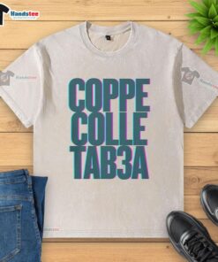 Alt Text: Nice Copper Colle Tab3a 3D Letter Washed T-Shirt in a stylish design, perfect for casual outfits.