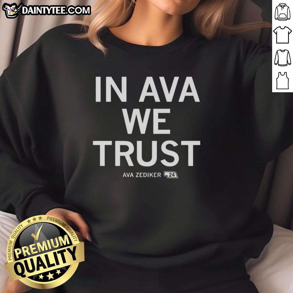 nice-creighton-bluejays-basketball-in-ava-zediker-we-trust-sweatshirt Creighton Bluejays basketball sweatshirt featuring 'In Ava Zediker We Trust' design, perfect for fans and supporters.