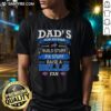Alt Text: Nice Dad's Job Duties T-Shirt featuring 'Build Stuff, Fix Stuff, Raise Buffalo Bills Fan' design.