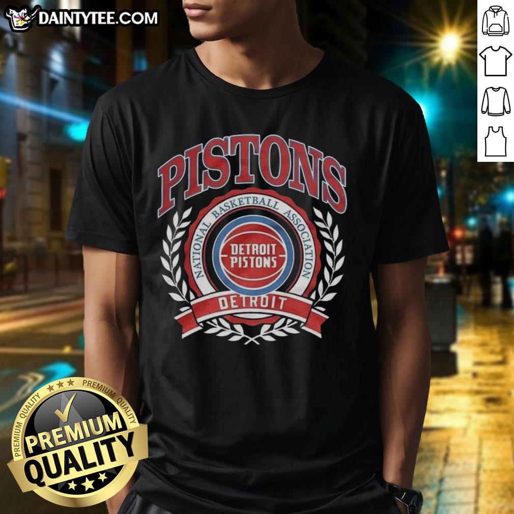 nice-detroit-pistons-national-basketball-association-logo-laurel-wreath-frame-retro-t-shirt Alt Text: Retro Detroit Pistons NBA logo with laurel wreath design on a stylish t-shirt, perfect for basketball fans.