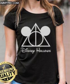 Nice Disney Hallows Mickey Mouse X Deathly Hallows Ladies Tee featuring a unique Harry Potter and Disney mashup design.