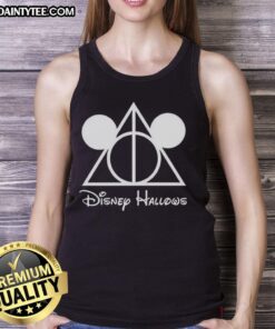 Nice Disney Hallows Mickey Mouse X Deathly Hallows tank top featuring a creative mashup design for fans of both franchises.