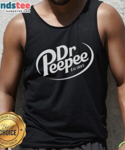 Funny spoof parody tank top featuring Nice Dr. Peepee Est. 1885 text design, perfect for humor and casual wear.