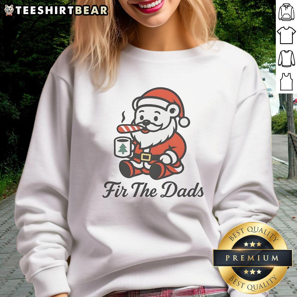 nice-fir-the-dads-santa-bear-christmas-sweatshirt Alt Text: Nice Fir The Dads Santa Bear Christmas Sweatshirt featuring a festive bear design perfect for holiday celebrations.