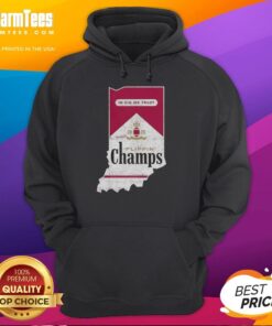 Indiana Hoosiers Football Hoodie featuring 'In Cig We Trust' design for Nice Flippin Champs fans, perfect for game day.