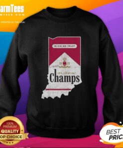 Indiana Hoosiers Football sweatshirt featuring 'In Cig We Trust' design, perfect for fans and game day attire.