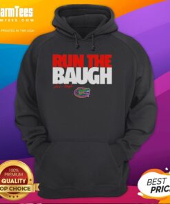 Jaden Baugh showcases the Nice Florida Gators Football hoodie during a dynamic run on the field.