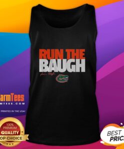 Alt Text: Jadan Baugh running in a Nice Florida Gators tank top, showcasing team spirit and athletic style on the field.