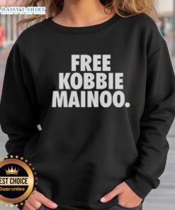 Stylish Nice Free Kobbie Mainoo Manchester United FC sweatshirt featuring the iconic club logo in vibrant colors.
