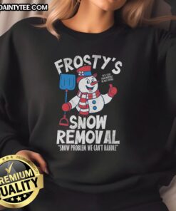 Alt Text: Cozy Nice Frostys snow removal sweatshirt featuring a stylish design, perfect for winter activities and staying warm.