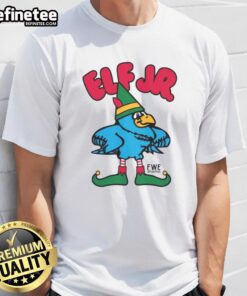 Nice Ft Wright Drama Elf Jr T-Shirt featuring festive design for the holiday show, perfect for young performers.