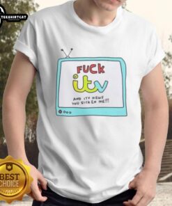 Nice 'Fuck ITV and ITV News You Sicken Me' T-Shirt design with bold text, perfect for expressing strong opinions on media.