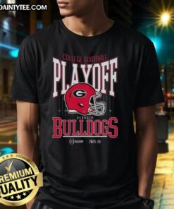Nice Georgia Bulldogs College Football Playoff 2025-26 T-Shirt featuring bold team logo and vibrant colors, perfect for fans.