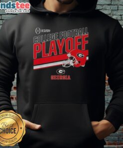 Alt Text: Nice Georgia Bulldogs Football 2025 CFB Playoff Stripe Hoodie featuring team colors and logo, perfect for fans.