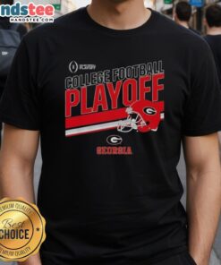 Georgia Bulldogs Football 2025 CFB Playoff Stripe T-Shirt featuring team colors and logo, perfect for game day.