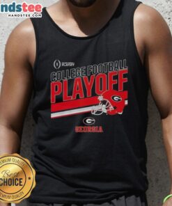 Nice Georgia Bulldogs Football 2025 CFB Playoff Stripe Tank Top featuring team colors and logo for game day style.