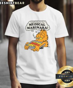 Nice Gimme Some Of That Medical Marinara Ivory T-Shirt featuring a fun design, perfect for cannabis enthusiasts and casual wear.