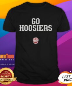 Alt Text: Nice Go Indiana Hoosiers Football 2025-26 CFB Playoff slogan T-shirt featuring team colors and logo design.
