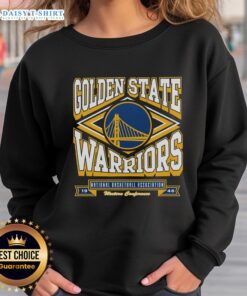 Alt Text: Stylish Nice Golden State Warriors heater sweatshirt featuring team logo, perfect for game day and casual wear.