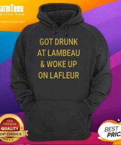 Green Bay Packers hoodie featuring 'Got Drunk at Lambeau' design, perfect for fans celebrating at Lambeau Field.