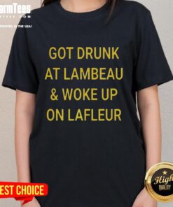 Fun Green Bay Packers football tee featuring a playful design about partying at Lambeau Field, perfect for fans.