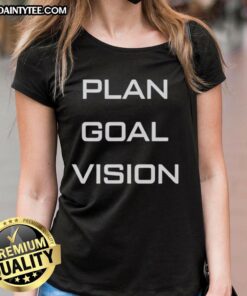 Nice Harry Levin Goal Plan Vision Ladies Tee showcasing vibrant design and comfortable fit for sports enthusiasts.