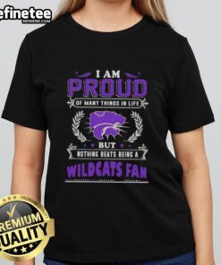 Kansas State Wildcats fan ladies tee celebrating pride in being a Kansas State Wildcats supporter.