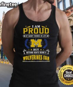 Michigan Wolverines fan tank top showcasing pride and passion for Michigan sports.