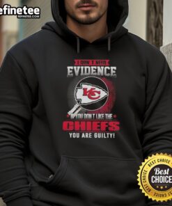 Nice hoodie featuring 'I Dont Need Evidence' slogan for Kansas City Chiefs fans, perfect for game day or casual wear.