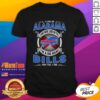 Buffalo Bills fan T-shirt design featuring 'Win Lose Or Tie Im A Dead Hard Buffalo Bills Fan Till I Die' in Alabama style.