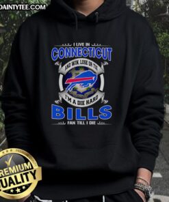 Alt Text: Cozy hoodie for dedicated Buffalo Bills fans in Connecticut, showcasing team spirit with Win, Lose, or Tie slogan.