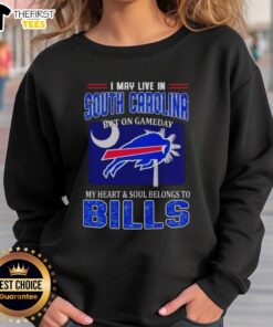 Comfortable Bills sweatshirt, perfect for game day, showcasing pride in South Carolina and Buffalo Bills fandom.