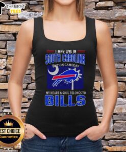 Stylish tank top with 'My Heart and Soul Belongs to Bills' design, perfect for game day in South Carolina.