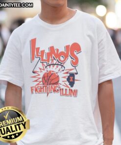 Alt Text: Nice Illinois Fighting Illini Basketball Slam T-Shirt featuring vibrant team colors and bold graphics for fans.