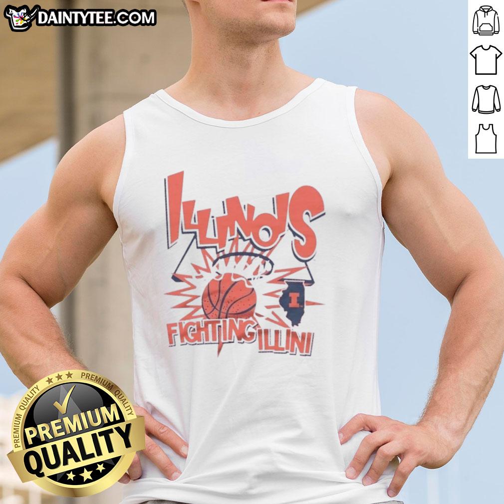 nice-illinois-fighting-illini-basketball-slam-tank-top Stylish Nice Illinois Fighting Illini basketball slam tank top in vibrant colors, perfect for fans and athletes.
