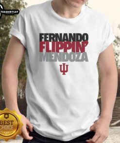 Nice Indiana Hoosiers Football Fernando Flippin' Mendoza Player Of The Year T-Shirt featuring bold team colors and graphics.