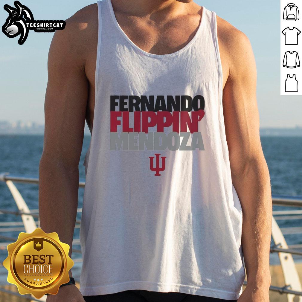 nice-indiana-hoosiers-football-fernando-flippin-mendoza-player-of-the-year-tank-top Fernando Flippin Mendoza wearing a Nice Indiana Hoosiers Football Player of the Year tank top at a game.