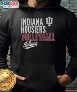Nice Indiana Huskers Volleyball NCAA text logo overlay hoodie featuring a stylish design for fans.
