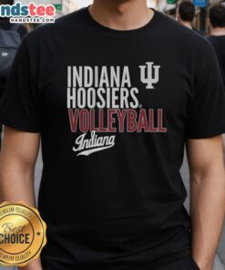 Nice Indiana Huskers Volleyball NCAA text logo overlay t-shirt design featuring bold graphics and vibrant colors.