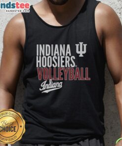 Alt Text: Nice Indiana Huskers Volleyball NCAA text logo overlay tank top showcasing team spirit and stylish sportswear.