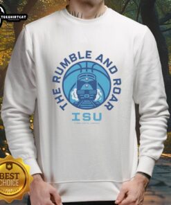 Alt Text: Nice Indiana State Sycamores Basketball sweatshirt featuring 'The Rumble and Roar' design from Terre Haute.