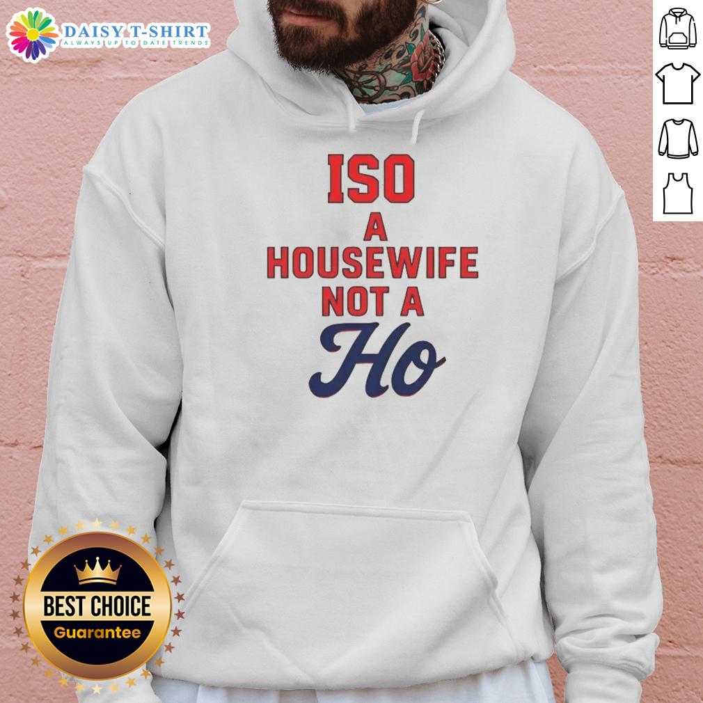Nice Iso A Housewife Not A Ho Hoodie Stylish 'Nice ISO A Housewife Not A Ho' hoodie displayed on a mannequin, showcasing modern casual wear and empowering messages.
