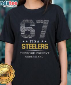 Ladies tee with 'Nice, It's a Steelers Thing You Wouldn't Understand' graphic, perfect for Pittsburgh Steelers fans.