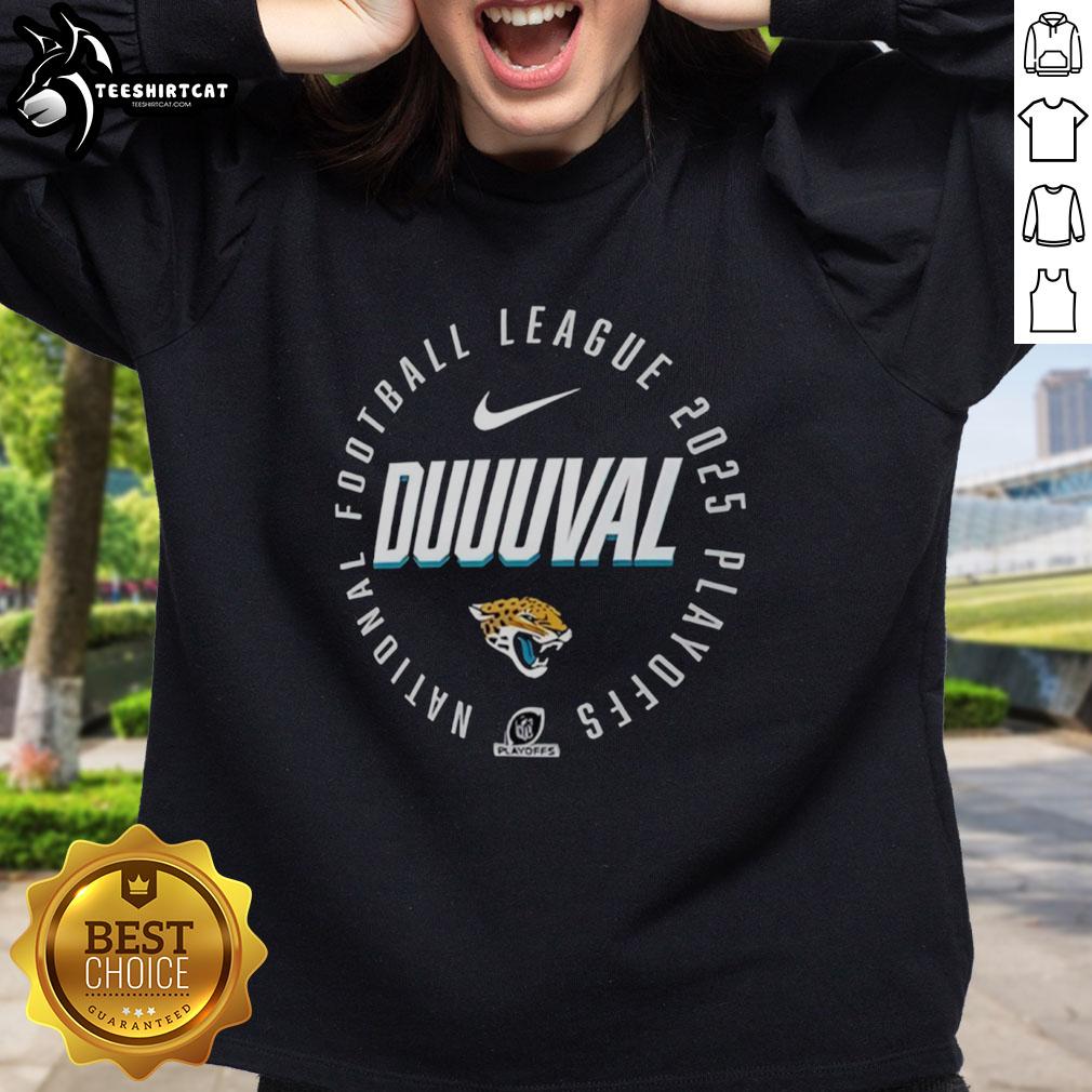 nice-jacksonville-jaguars-2025-playoff-participant-highlight-receiver-sweatshirt 2025 Jacksonville Jaguars playoff participant sweatshirt featuring a highlight receiver design, perfect for fans.