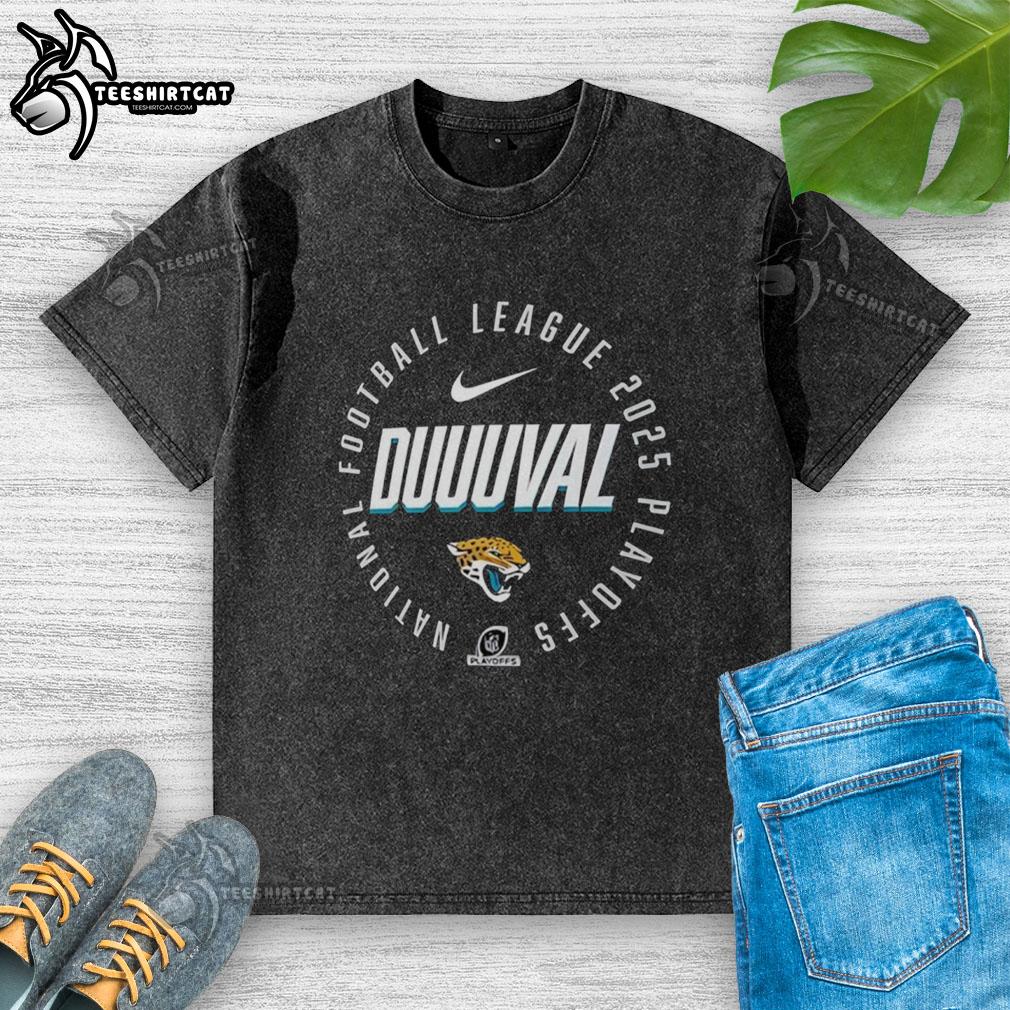 nice-jacksonville-jaguars-2025-playoff-participant-highlight-receiver-washed-t-shirt Jacksonville Jaguars 2025 playoff participant highlight receiver washed t-shirt showcasing team spirit and style.