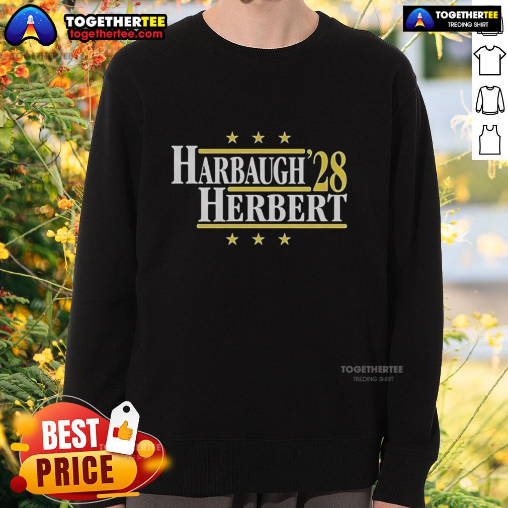 Nice Jim Harbaugh Vs Justin Herbert Los Angeles Chargers 2028 Sweatshirt Jim Harbaugh vs. Justin Herbert 2028 sweatshirt featuring vibrant graphics for Los Angeles Chargers fans.