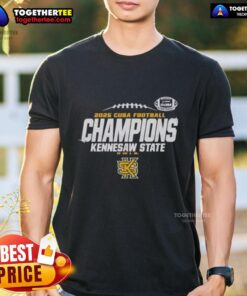 Alt Text: Kennesaw State Owls C-USA Champs 2025 Football locker room t-shirt featuring team logo and championship design.