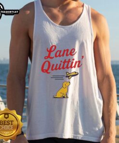 Nice Lane Quittin Lane Kiffin football coach tank top featuring a dog and plane design, perfect for sports fans.