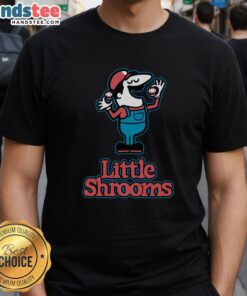 Nice Little Mushrooms Game Food T-Shirt featuring cute mushroom graphics, perfect for gaming enthusiasts and food lovers.