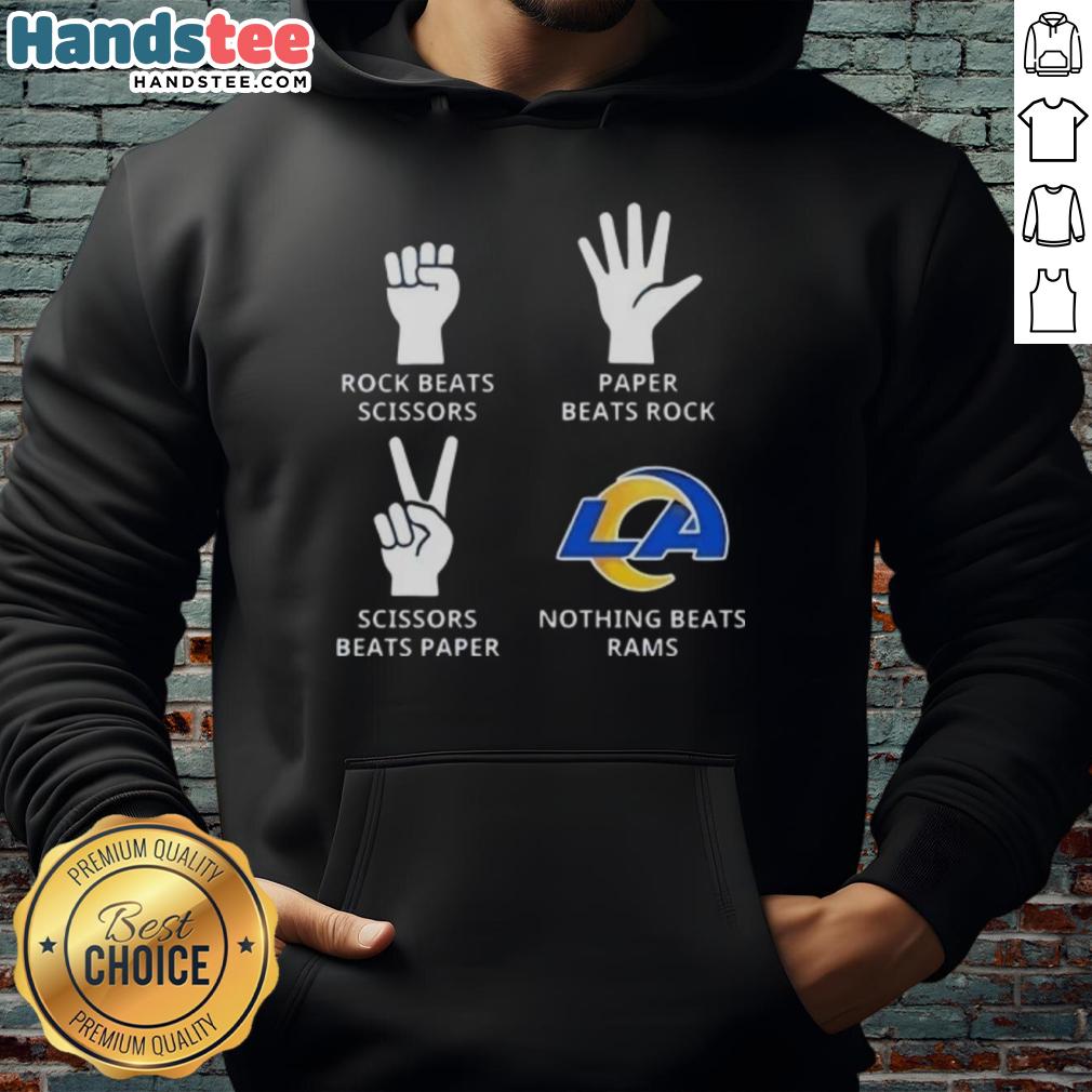nice-los-angeles-rams-nothing-beats-rock-beats-scissors-paper-beats-rock-scissors-beats-paper-hoodie Stylish Los Angeles Rams hoodie featuring 'Nothing Beats Rock, Paper, Scissors' graphic, perfect for NFL fans.